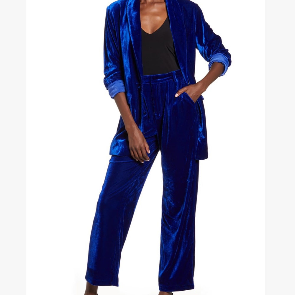 Endless Rose Blue Velvet Pants